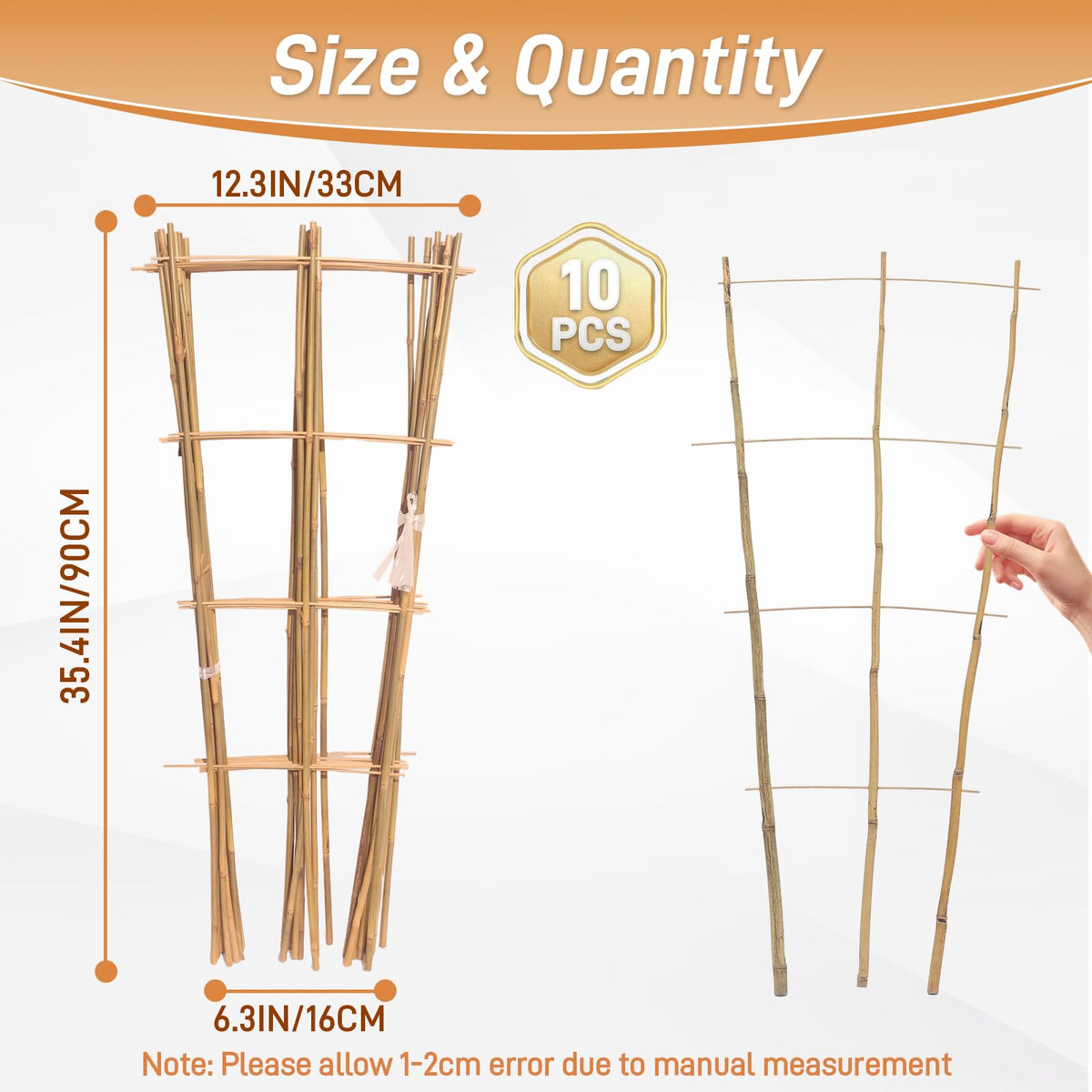 Biotolot ladder-like trellis provides sturdy support for vertical plant growth.