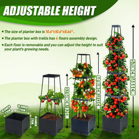 Biotolot versatile planter for tomatoes, peas, roses, and climbers.