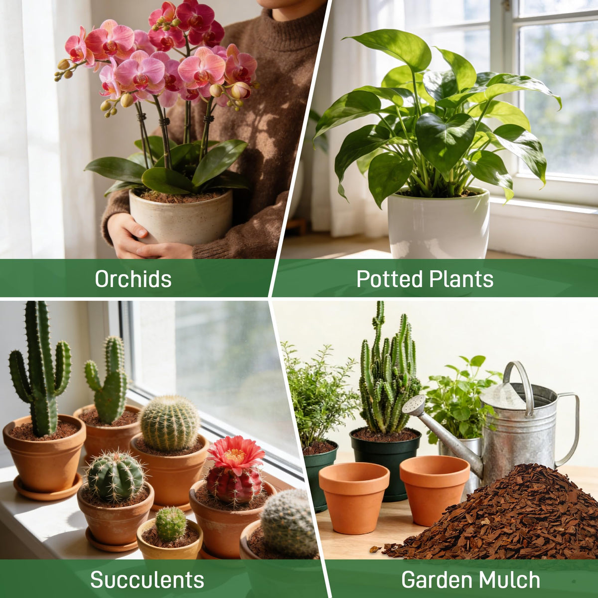 Biotolot orchid bark serves as natural soil amendment and mulch.