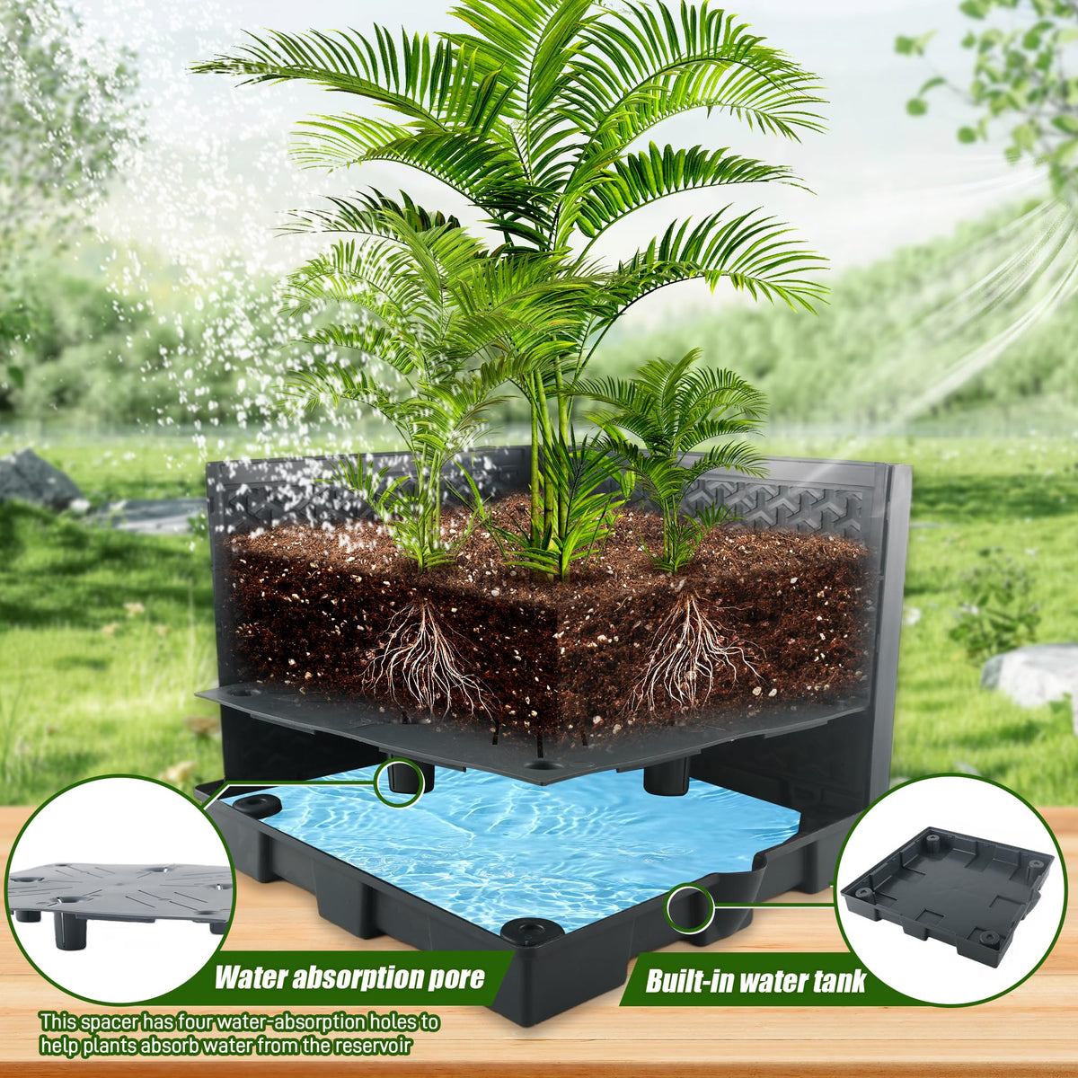 Biotolot self-watering tomato planter shows reservoir and water inlet.