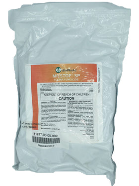 BioWorks MilStop SP bag ready for organic plant care and mildew prevention.