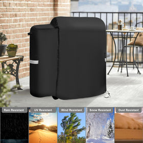 BIQetrae windproof grill cover with drawstring for secure fit