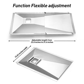 BIQetrae grease tray with adjustable length enabling precise fit