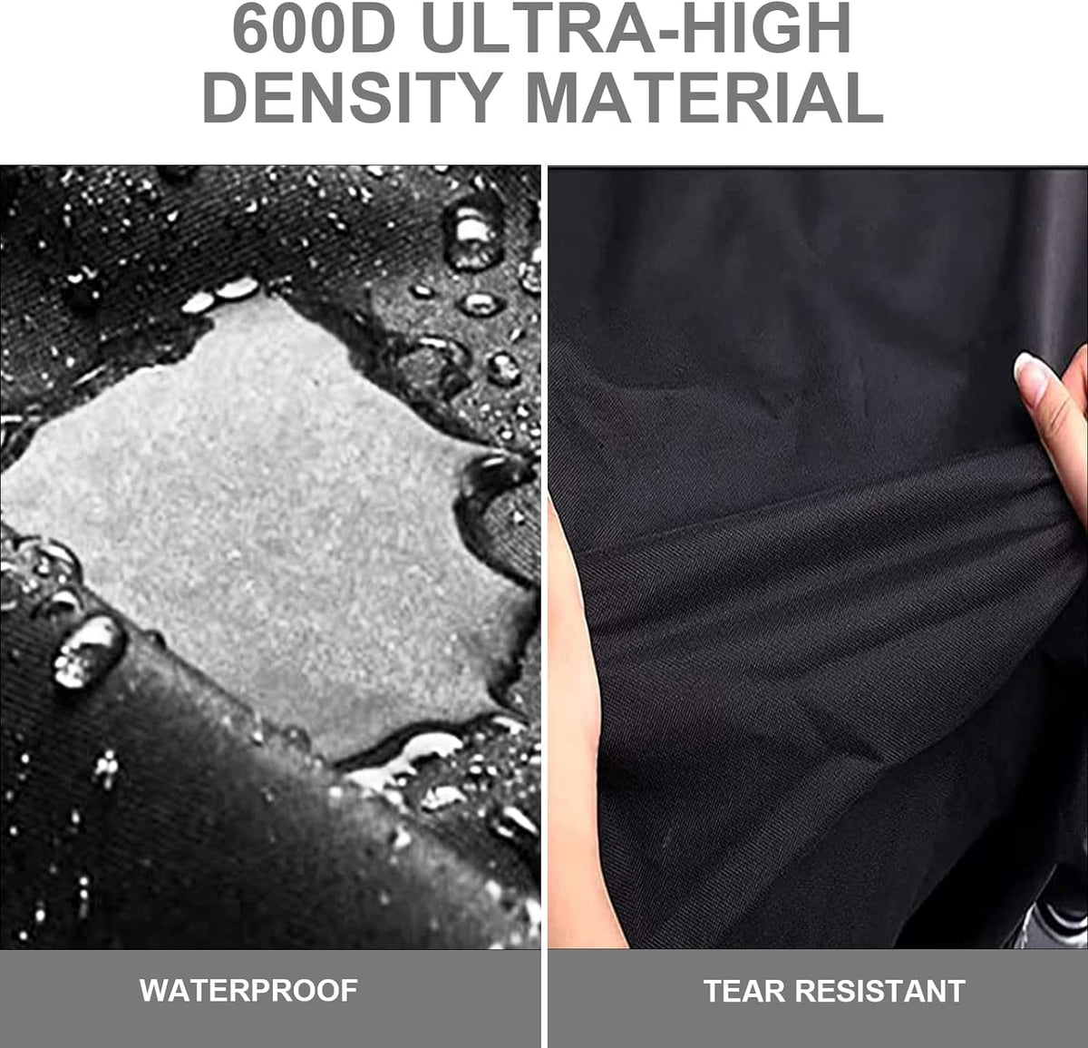 Close-up of BIQetrae waterproof material protecting a Bull grill