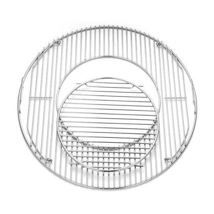 BIQetrae Weber 22.5-inch hinged grate top view for easier charcoal access