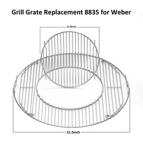 BIQetrae Weber hinged grate side closeup highlighting rust-resistant surface