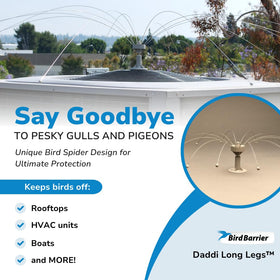Bird Barrier Daddi Long Legs 2ft visual deterrent protects rooftops and docks