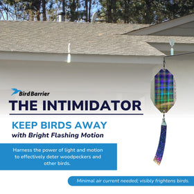 Bird Barrier The Intimidator wind-twisting rods deter birds with rotating motion.