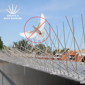 Bird-X easy-installation spikes simplify setup on exterior surfaces.