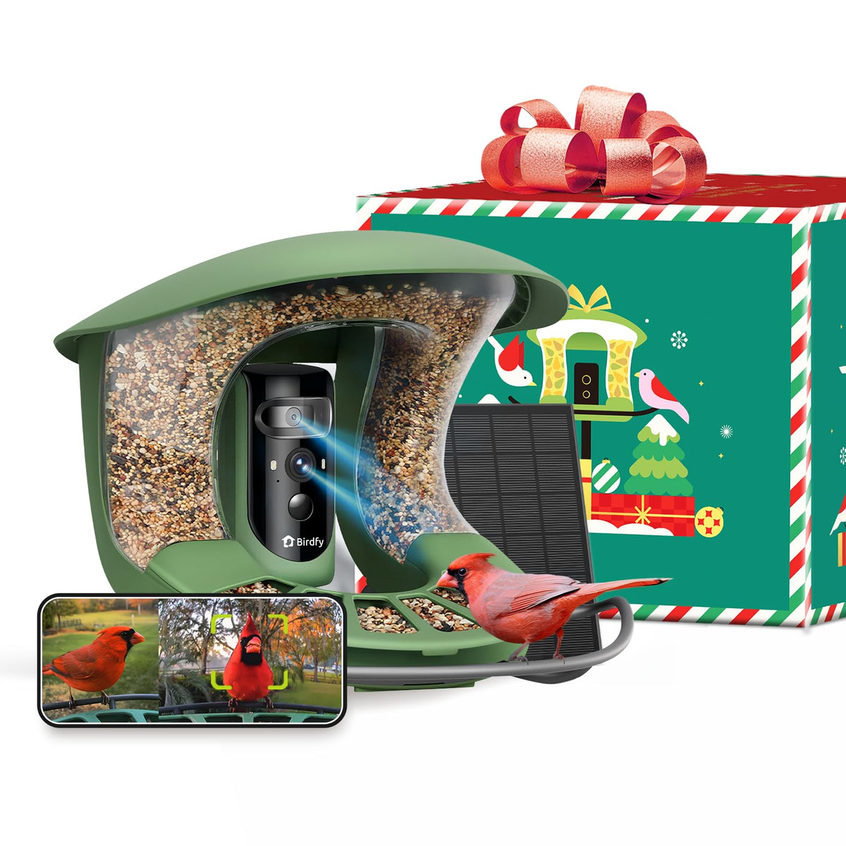 Birdfy 2 smart bird feeder with camera captures real-time backyard birds in crisp detail.