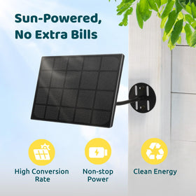Birdfy 5W solar panel outdoors keeps your feeder camera charged longer.