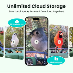 Birdfy operating range 14°F to 113°F ensures reliable performance in varied weather.