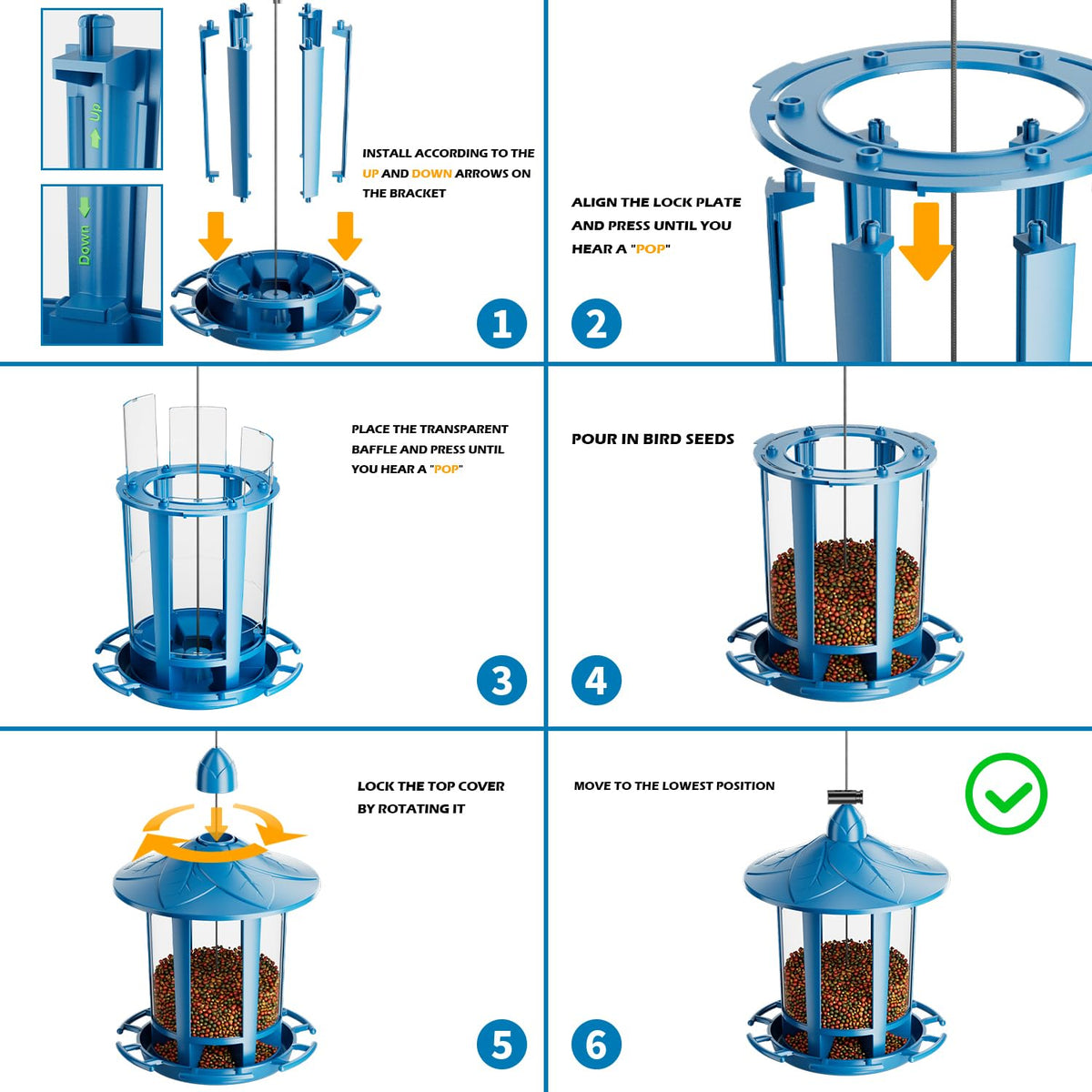 Birdream 2-pack bird feeders blue packaging illustrates gift idea potential