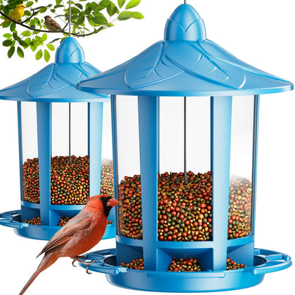 Birdream castle feeder front view demonstrates easy access and charm for your garden