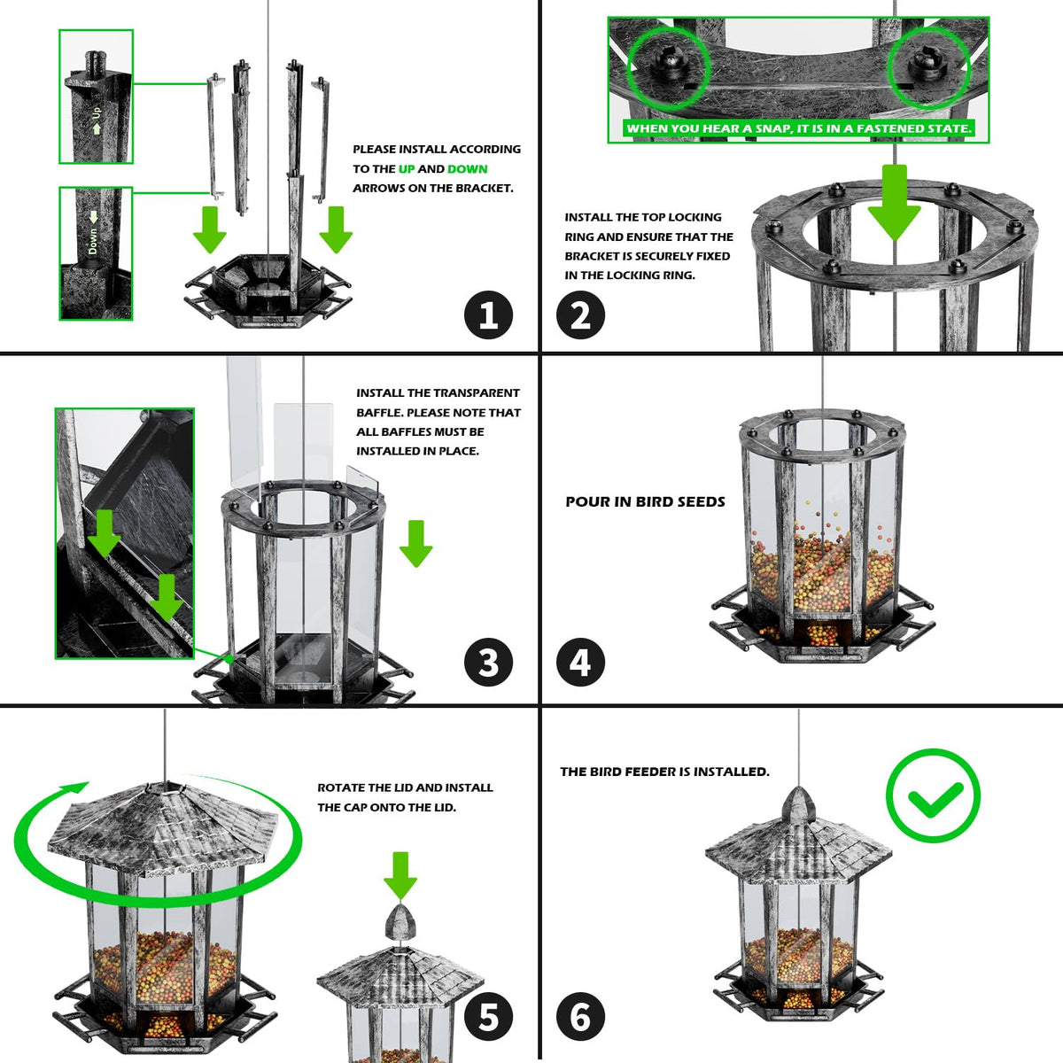 Birdream easy-assembly feeder promotes quick setup for busy mornings and family fun