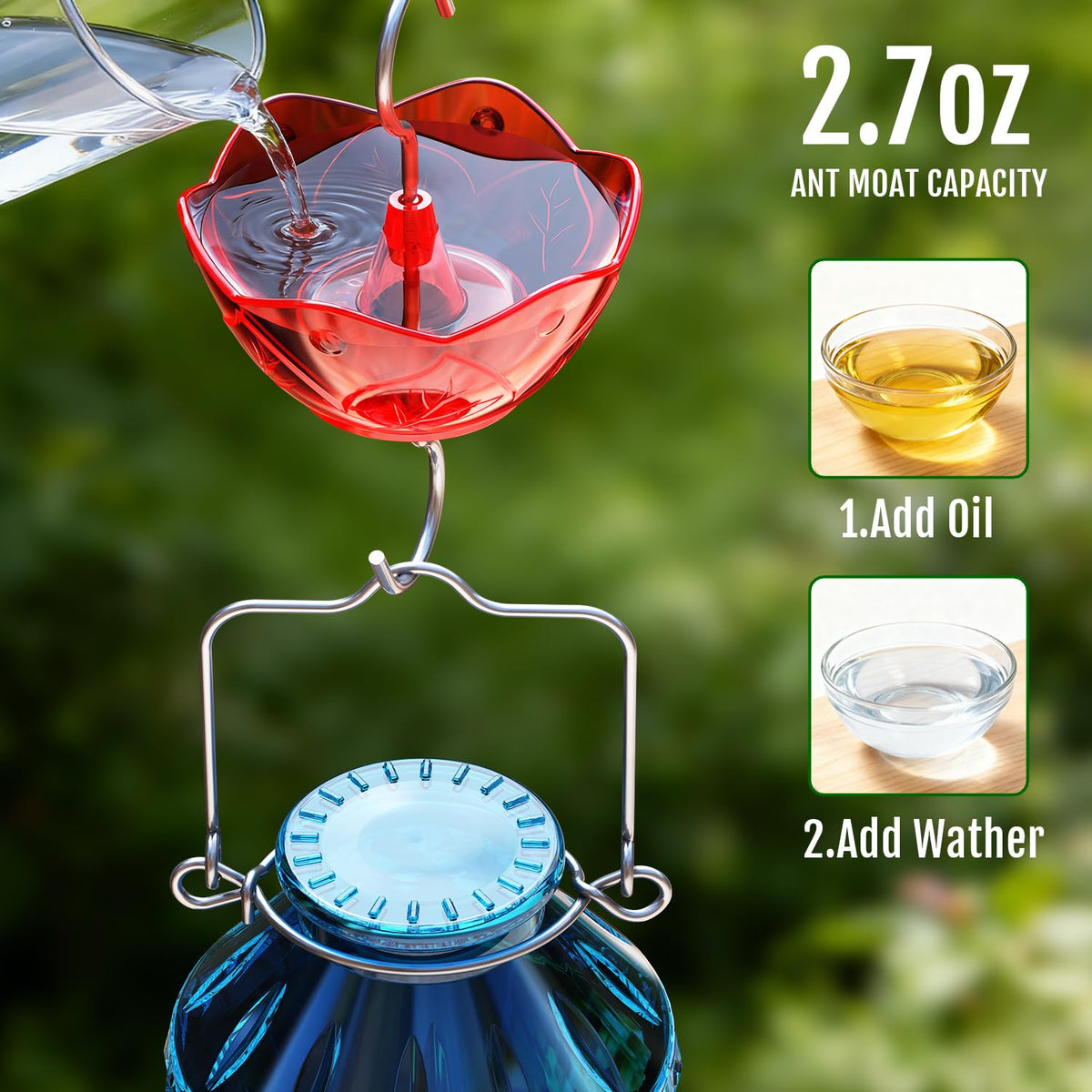 Birdream hummingbird feeder leakproof seal reduces drips during feeding