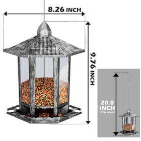 Birdream transparent seed panel helps monitor seeds at a glance to refill before birds leave