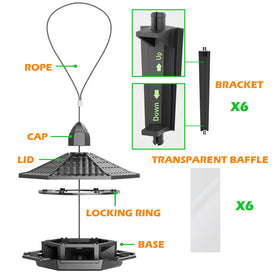 Birdream feeder with wide opening for simple refilling