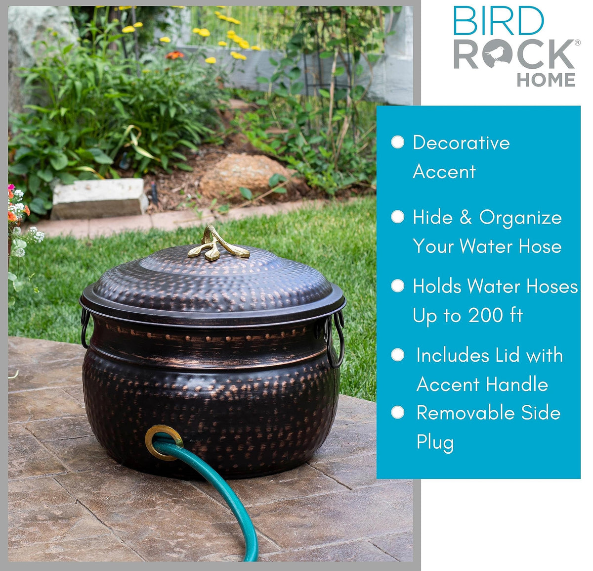 BirdRock Home durable steel construction with copper accents withstands weather