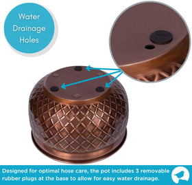 Birdrock Home durable steel design shields hoses from dirt and dust.