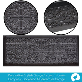 BIRDROCK HOME sturdy 9-pound tray stays in place during busy entrances.