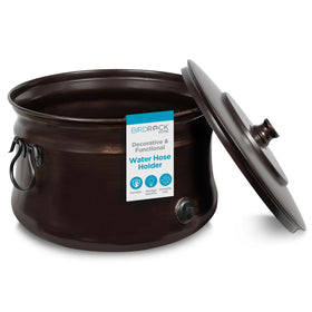 BIRDROCK HOME hose-holder with lift-off lid keeps your hose organized and protected.