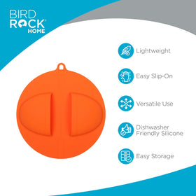 Orange BIRDROCK HOME grill mitts with easy slip-on design