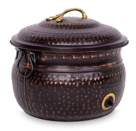 BirdRock Home hose holder decorative bronze pot conceals hoses outdoors for a tidy look