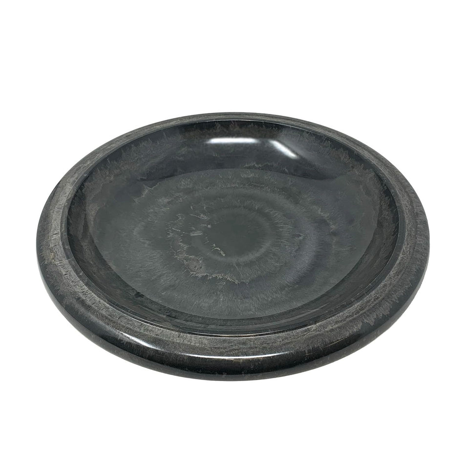 Birds and Beyond Bird Bath Bowl, 19-inch gray fiber clay, lightweight and durable.