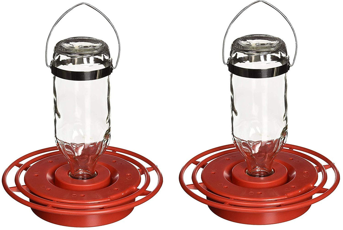 Birds Choice Best-1 16oz hummingbird feeder with glass reservoir for easy cleaning.
