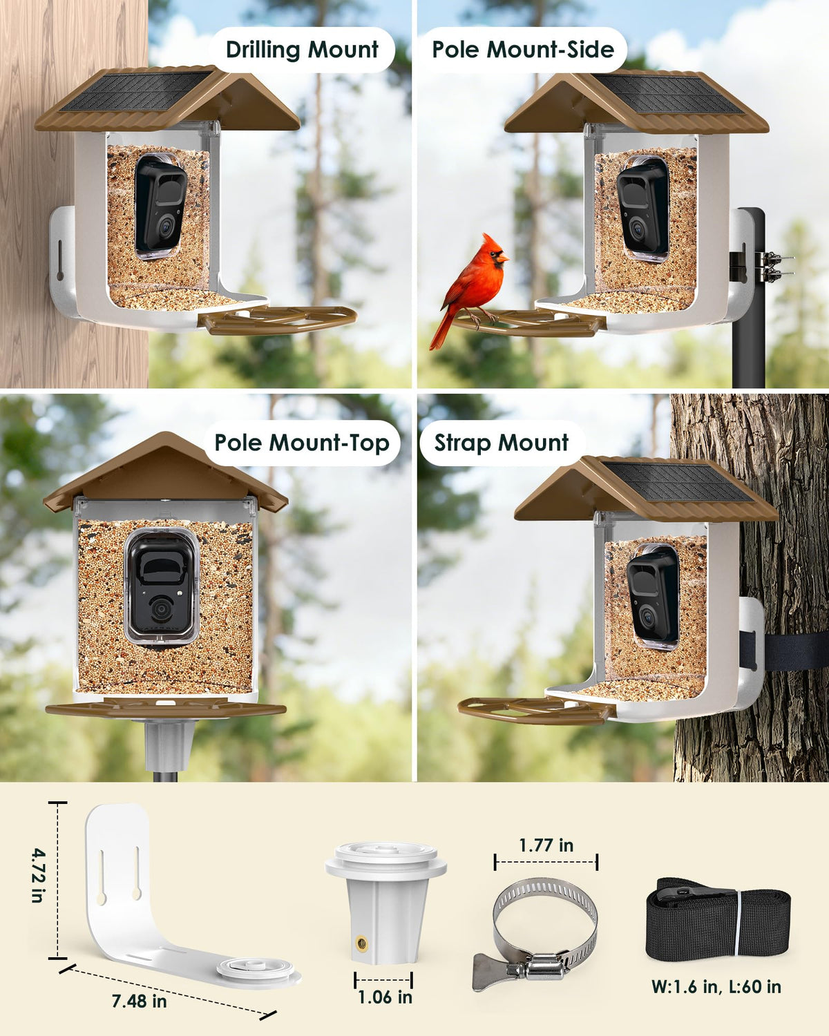 BirdsFAVE 32GB storage keeps clips ready for sharing.