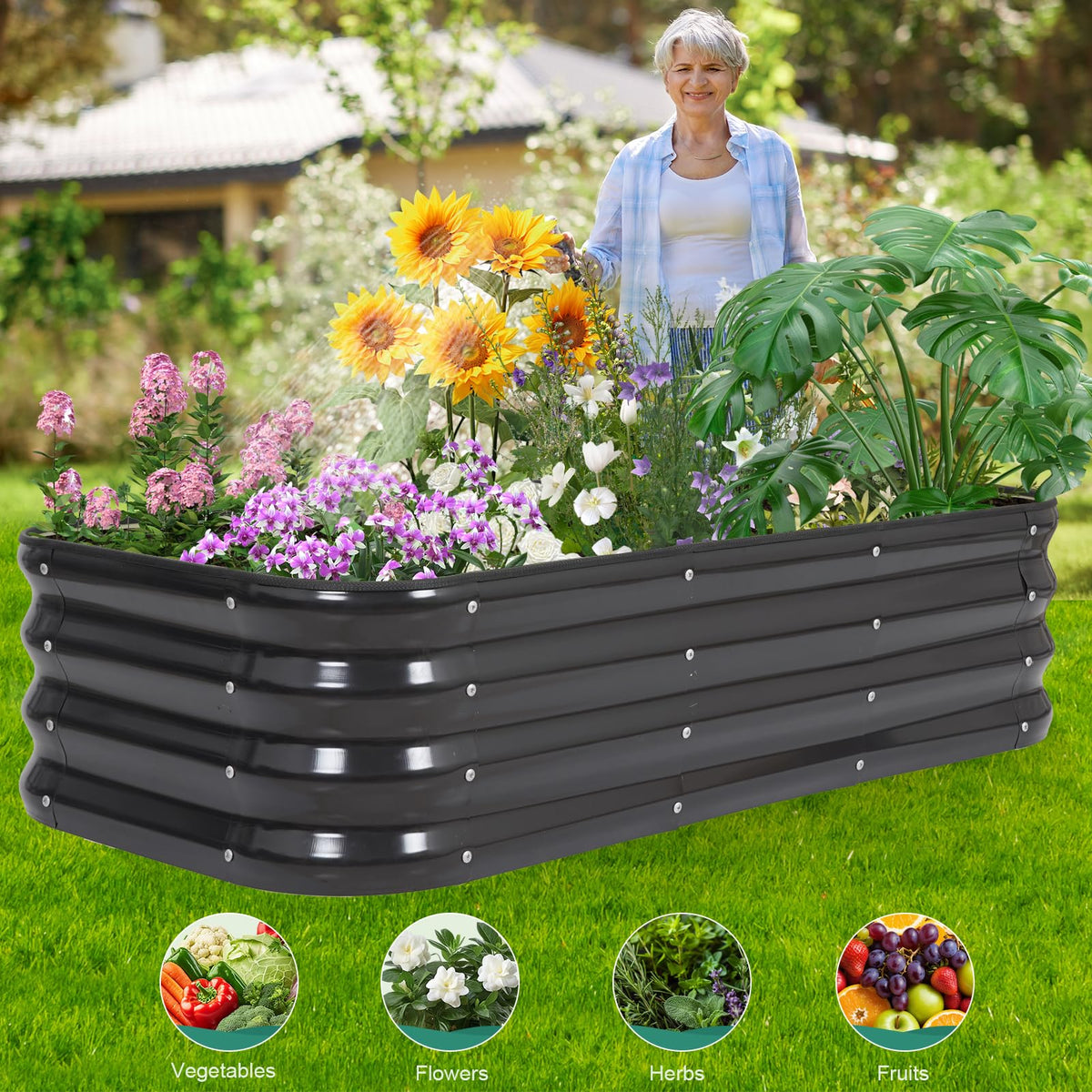BIRDSINYARD modular bed connection shows configurable layouts for space-saving gardens.