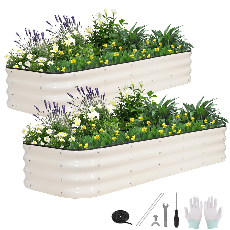 BIRDSINYARD 4-in-1 galvanized raised bed with modular setup for versatile layouts and space efficiency.