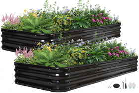 BIRDSINYARD 5-in-1 galvanized bed assembly guide for quick setup.