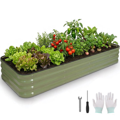 Birdsinyard 5in1 galvanized raised bed assembly showing quick setup and sturdy frame