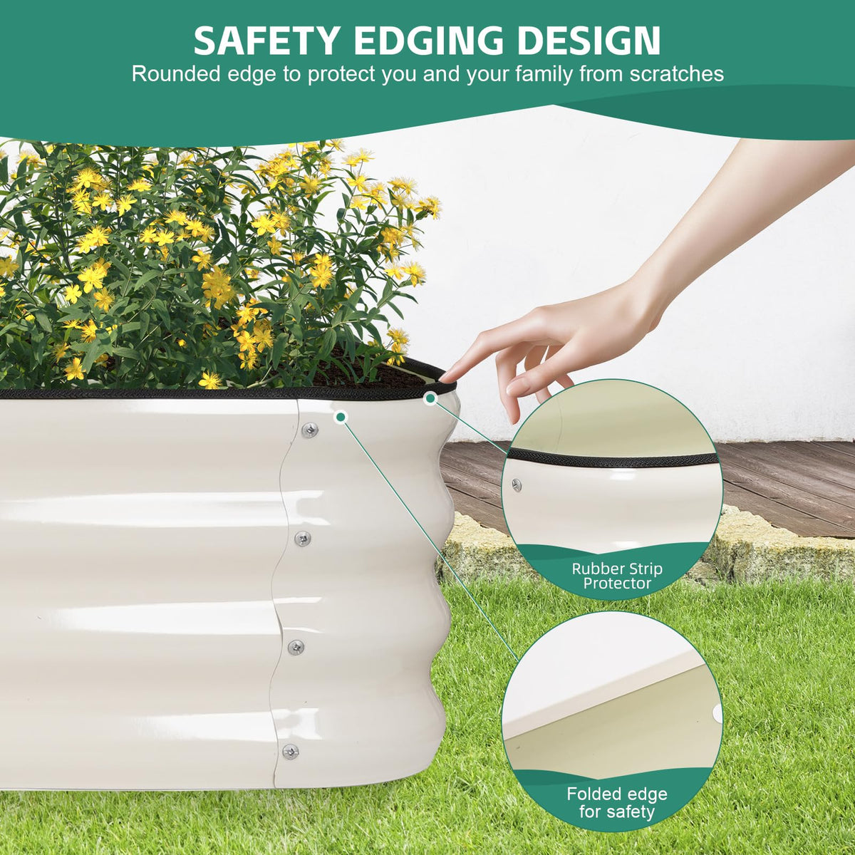 BIRDSINYARD bracing-rods reinforce stability for long garden configurations.