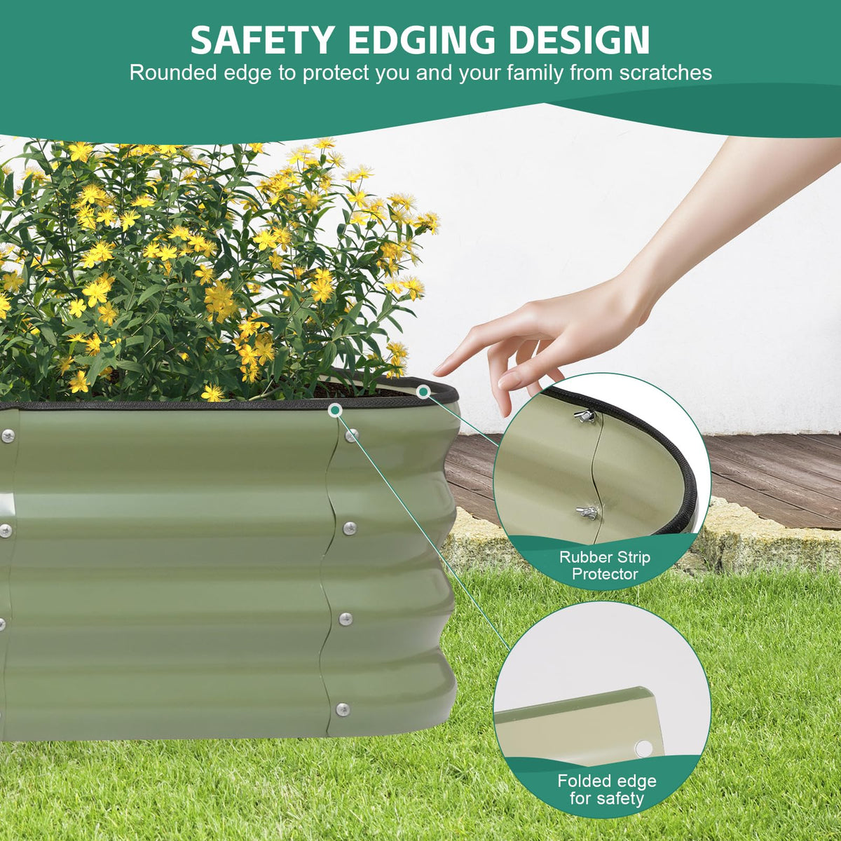 Birdsinyard modular planter 10x1x1ft ideal for long, narrow spaces