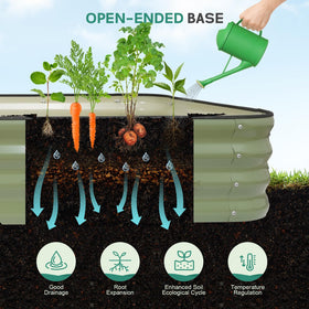 Birdsinyard modular planter 6x5x1ft provides larger growing area