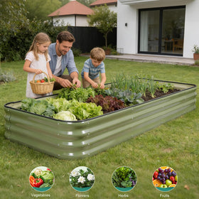 Birdsinyard modular planter 7x4x1ft blends style and productivity