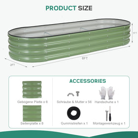 Birdsinyard oval metal planter with open-bottom drainage for healthier roots.