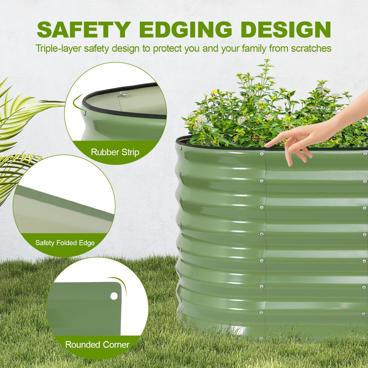 BIRDSINYARD reinforced cross bars keep panels stable under soil pressure.