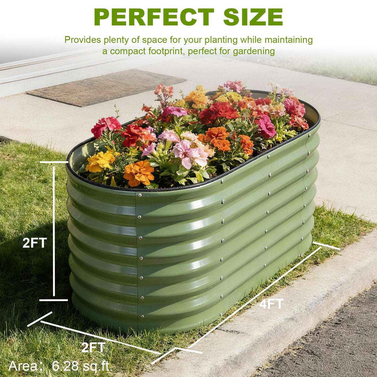 BIRDSINYARD safety-edging with rounded corners protects hands during assembly and gardening.