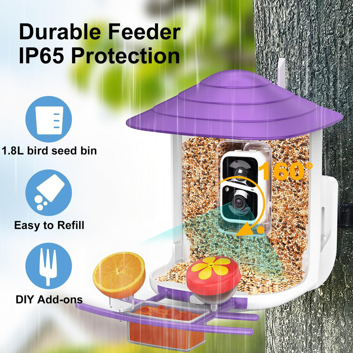 Birdsnap TUC Bird Feeder Camera weatherproof IP65 for all seasons