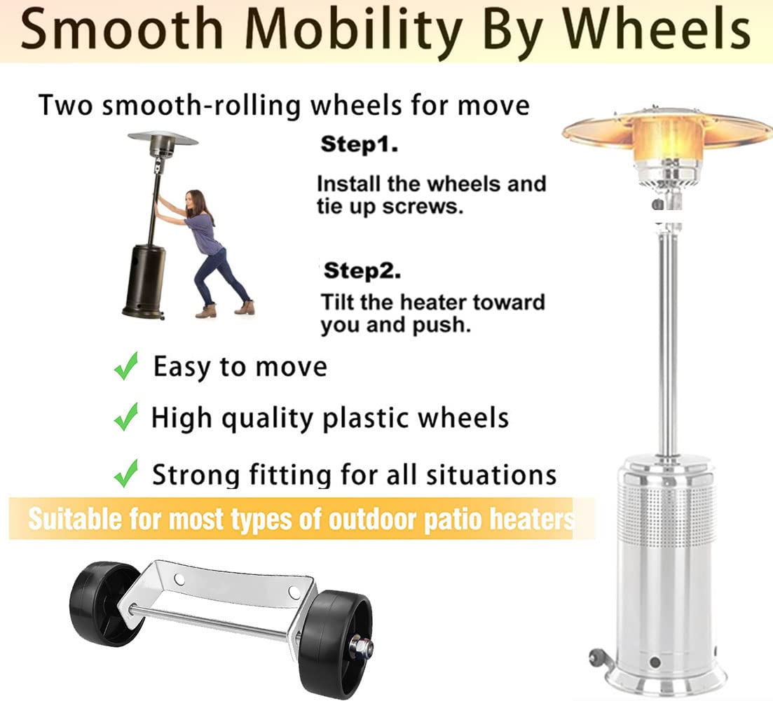 Two-wheel assembly shown ready for easy relocation across decks.