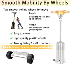 Two-wheel assembly shown ready for easy relocation across decks.