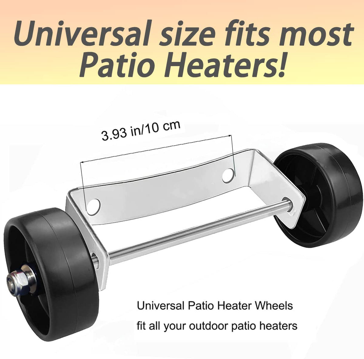 Birheatry stainless-steel bracket provides durable, steady support for outdoor heaters.