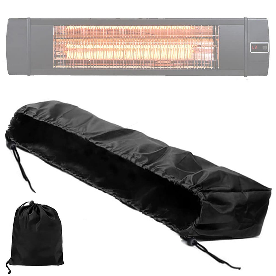 Birheatry wall-mounted heater cover close-up in waterproof fabric for outdoor use