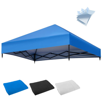Birodeko 10x10 blue canopy top front view, waterproof and UV-protective.
