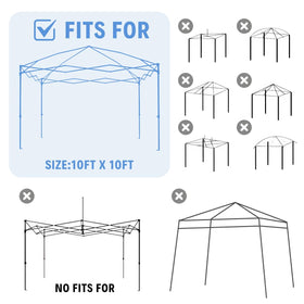Birodeko blue canopy top showing waterproof fabric and UV protection.