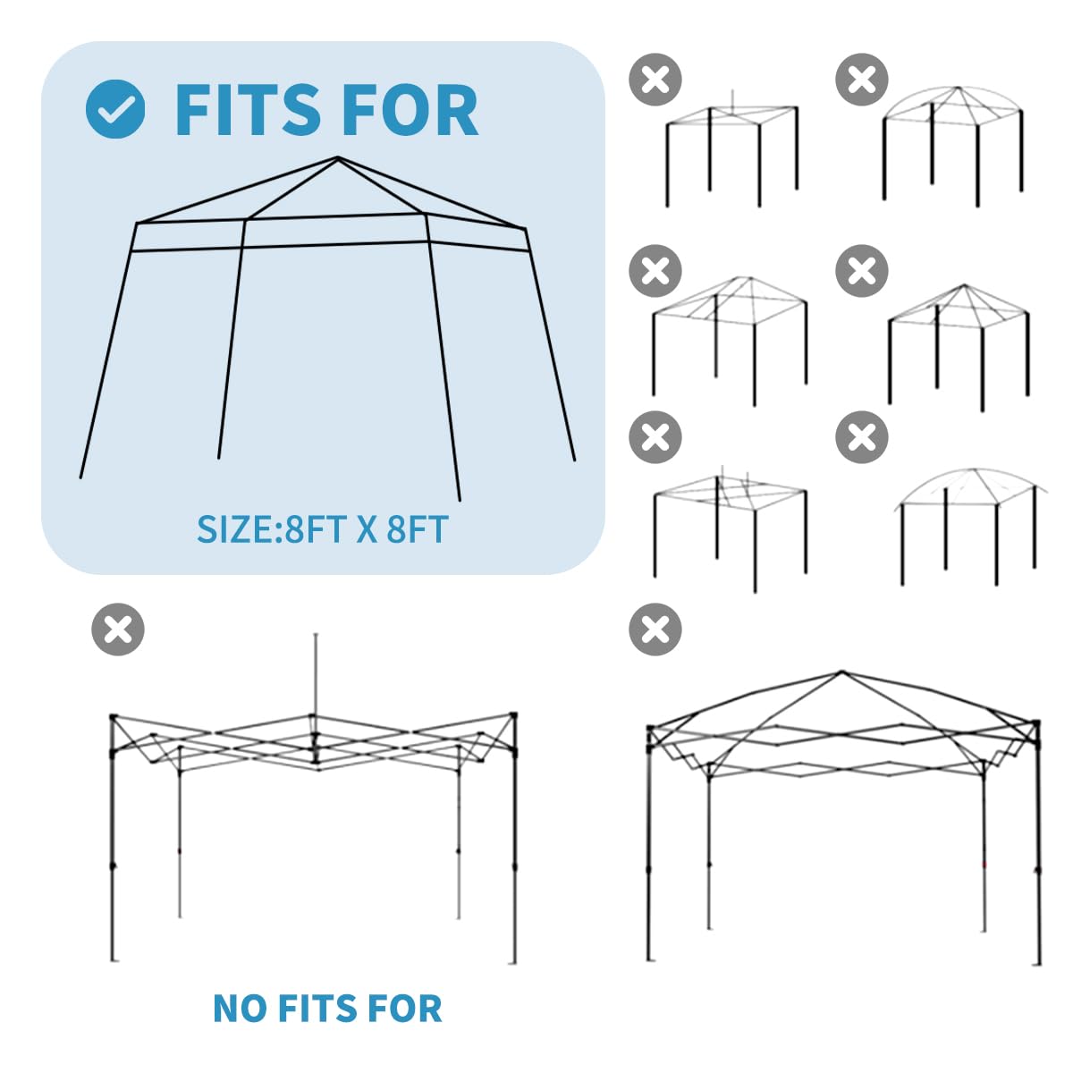 Birodeko canopy top includes sturdy ropes for secure anchoring.